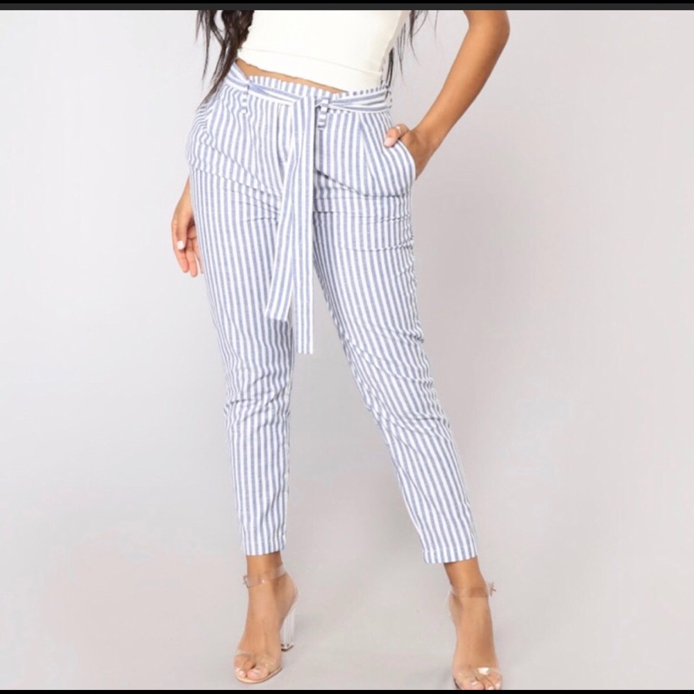 High waisted ankle pants